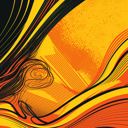 Abstract background with curved lines and waves. Vector illustration for your designの素材