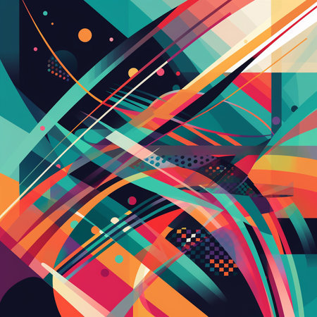 Abstract colorful background with geometric elements. Vector illustration. Eps 10.の素材