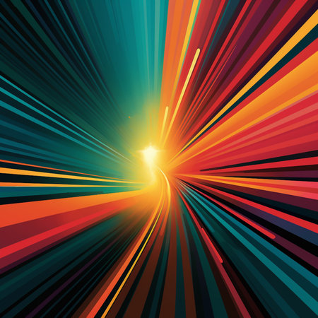 abstract background with rays of light and lens flare - vector illustrationの素材