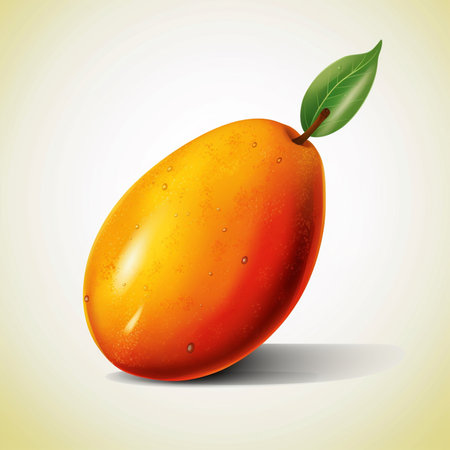 Mango fruit isolated on white background. Vector illustration. Eps 10.の素材