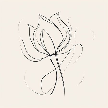 Vector hand drawn tulip. Floral background. Vector illustration.の素材