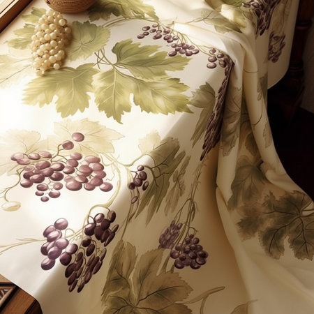 Wine glass and grapes on the table in the restaurant, close-upの素材
