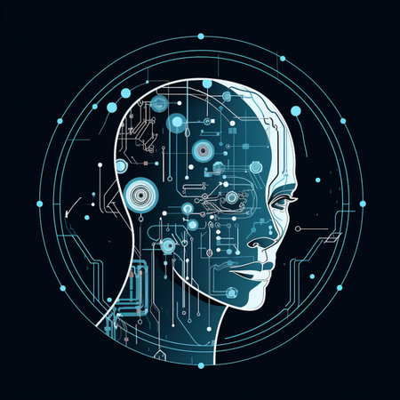 Artificial intelligence concept. Artificial intelligence, machine learning and machine learning. illustrationの素材