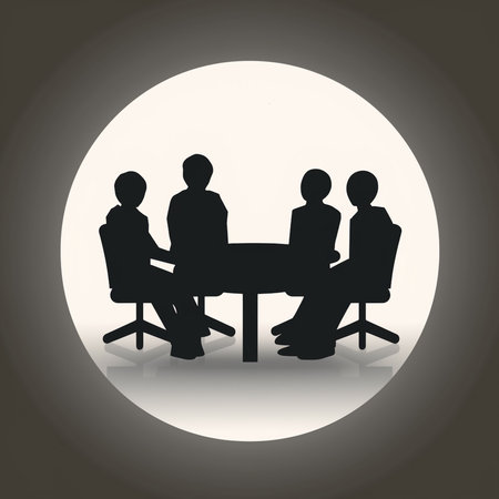 Business meeting design over gray background, vector illustration. Eps 10.の素材
