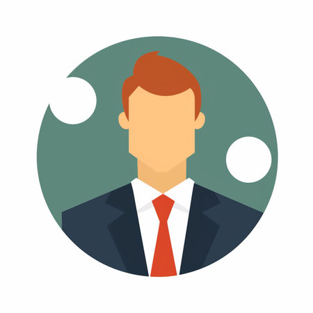 Businessman icon. Flat illustration of businessman vector icon for web designの素材
