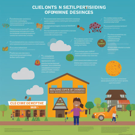 Cute cartoon school infographics. Vector illustration in flat style.の素材