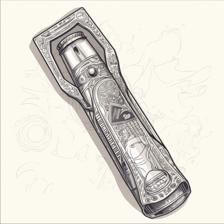 Vintage pocket knife in engraving style. Vector illustration.の素材