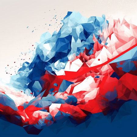 Low polygon background. Abstract polygonal background. Vector illustration.の素材