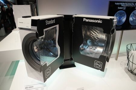 IFA 2015 Berlin, Germany - Panasonic Open wasching machineのeditorial素材