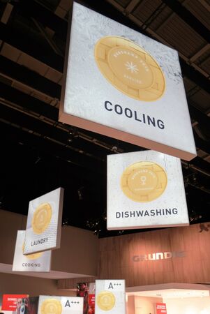 IFA 2015 Berlin, Germany - Grundig signsのeditorial素材