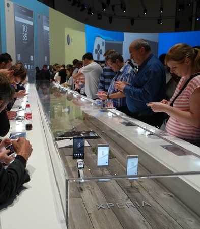 IFA 2015 Berlin, Germany - Sony Xperia standのeditorial素材