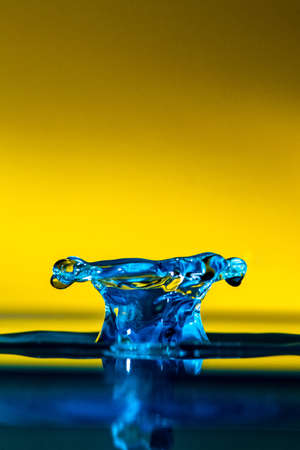 High-speed photography with water dropletsの写真素材