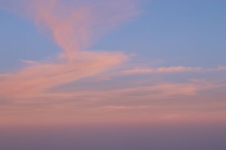 Sunset sky, view from a plane