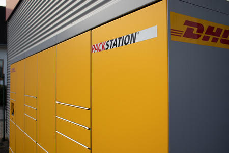 Hurth, 15 August 2019, DHL Packstation, parcel station