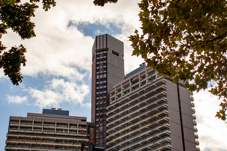 appartment building Uni Center, High-rise, residential building in Cologne NRW Germany - 10 12 2019のeditorial素材