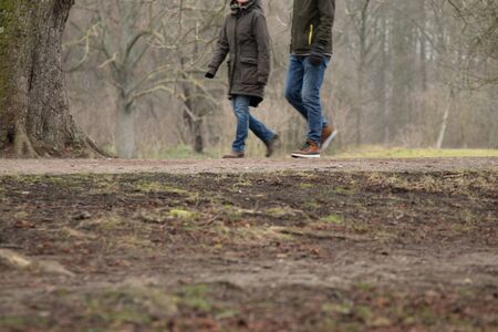 couple walking in the park