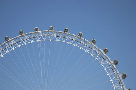 View on London Eye, blue skyのeditorial素材