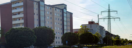 appartment building, High-rise, residential building in Huerth, NRW Germany - 09 05 2020のeditorial素材