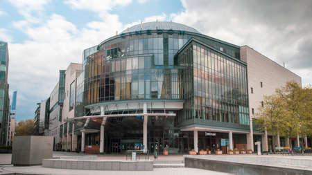 Cologne, NRW, Germany, 05 03 2021, Cinedom building, closed Cinema at location Mediaparkのeditorial素材