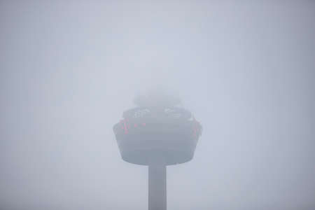 Cologne, NRW, Germany, 06 05 2021, radio tower Colonius in foggy sky, outdoorのeditorial素材