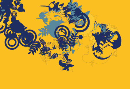 A complex vector illustration with organic abstract qualities and decorations.のイラスト素材