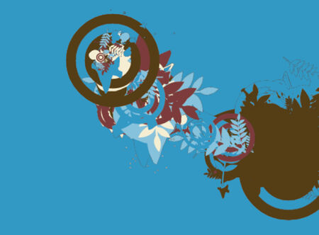 A complex vector illustration with organic abstract qualities and decorations.のイラスト素材