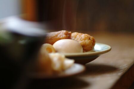 a meal in a japanese restaurantの写真素材