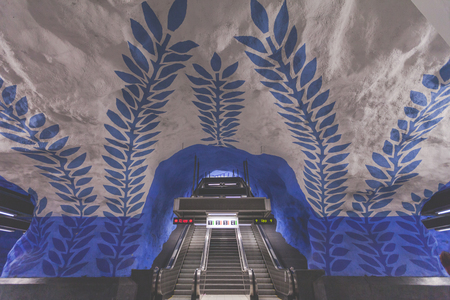 Stockholm metro stationのeditorial素材