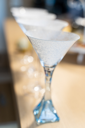 Vanilla flavored Shake and Strain cocktail called Vanilla Skyの写真素材