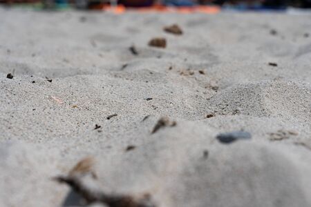Details of sand in famous Sardinia beach in Caprera called Wreck Bayの写真素材