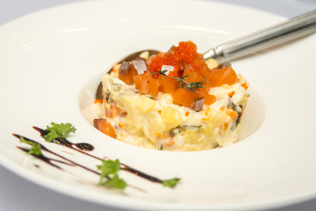 Salad with salmonの写真素材
