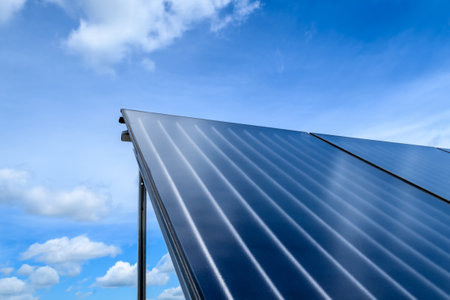 Heat pump and solar collector on the roof