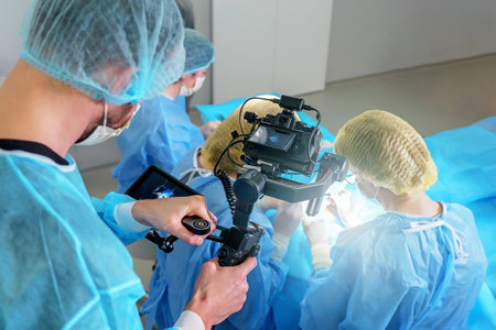 Blepharoplasty plastic surgery. Rejuvenation of the area around the eyes