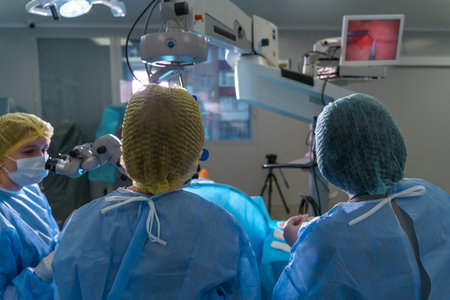 Blepharoplasty plastic surgery. Rejuvenation of the area around the eyes