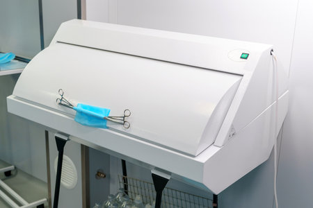 Sterilization Unit with Clamps in Surgical Roomの写真素材