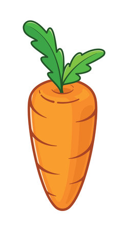 carrot vegetable icon over white background. colorful design. vector illustrationのイラスト素材