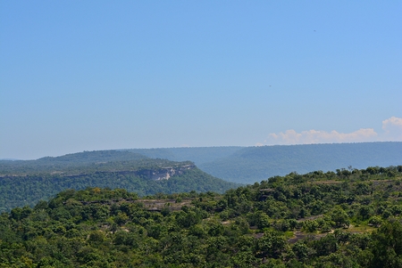 Mountain and blue sky in Phatam National Park Ubonratchathani Thailandの写真素材