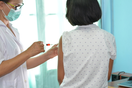 Injection / Injection Nursing for Female Patients in Clinicsの写真素材