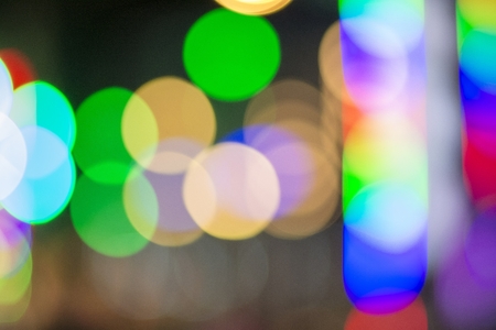 The beauty of the bokeh from the bulb at night is that there is room for text input.の写真素材