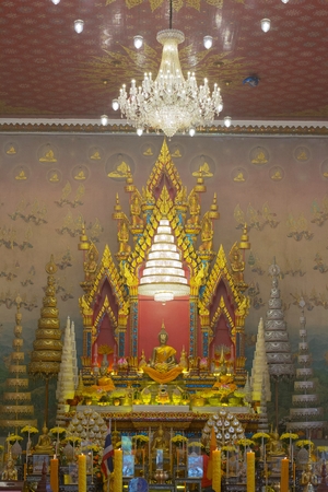 Muang District, Nong Khai Province, Thailand August 26 2018 Luang Pho Phrasai, Pho Chai Tample , Nong Khai Province, Thailand. The Buddhists And tourists to pay homage to bless.のeditorial素材