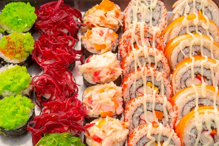 Sushi Market in Thailand / Sushi in Thai Styleの写真素材