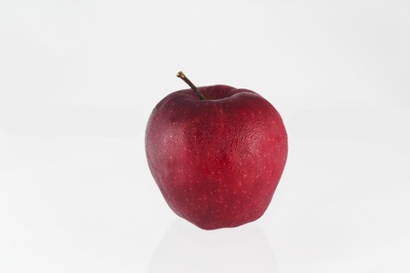 Ripe red apple  Isolated on a white background の写真素材