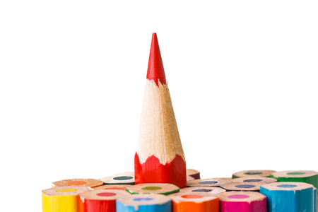 Colored Pencils isolated on white backgroundの写真素材