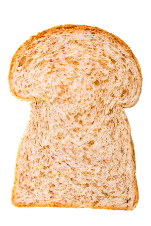 sliced bread isolated on white backgroundの写真素材