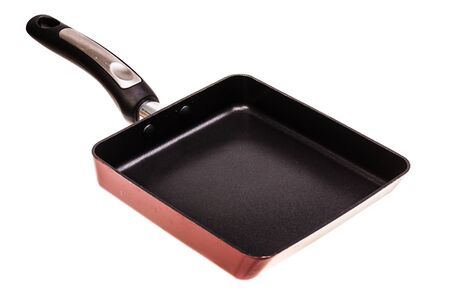 frying pan isolated on white backgroundの写真素材
