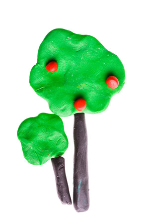 tree from plasticineの写真素材