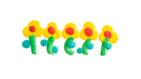 flower from plasticineの写真素材