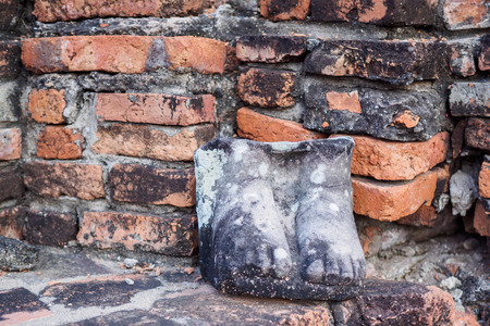 Ancient Buddha Statue in The Historical Park of Ayutthaya Thailand.の写真素材