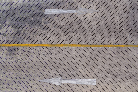 arrow traffic sign on street.の写真素材