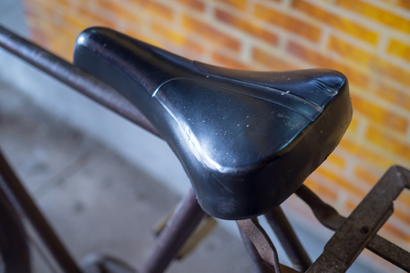vintage style bike seat.の写真素材